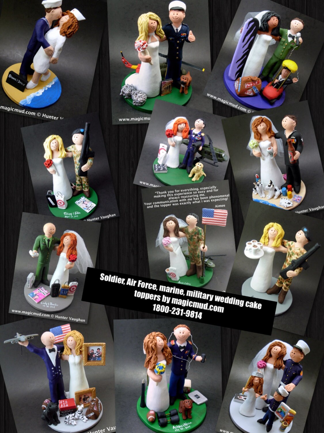 Custom Made Military Groom Wedding Cake Topper - Marines Wedding Cake Topper - Paratroopers Wedding Cake Topper - Army Wedding Cake Topper