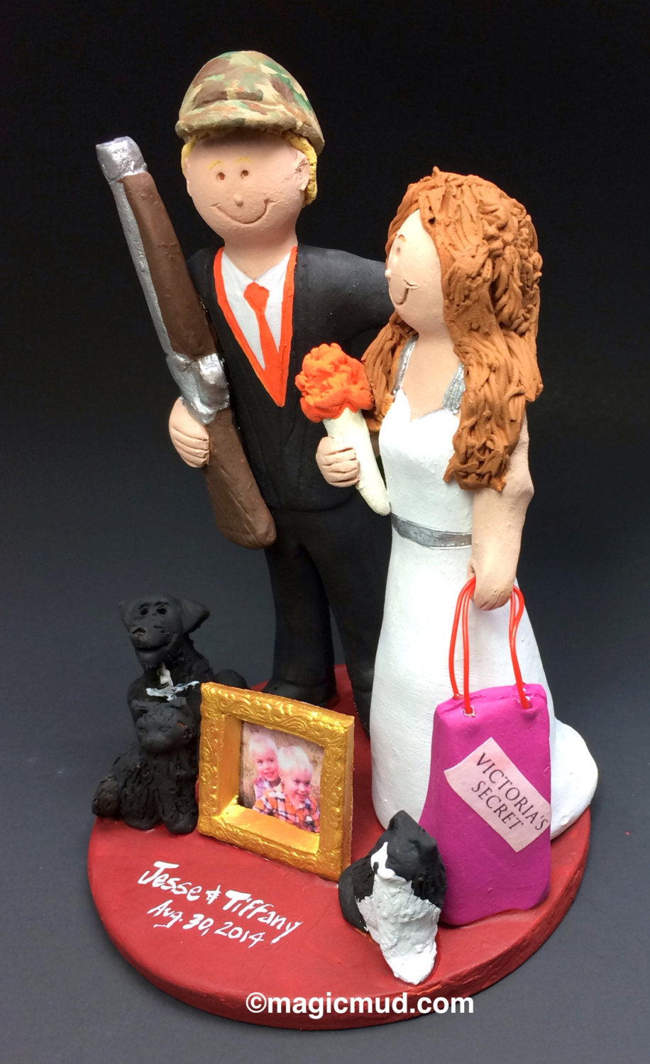 Hunting Groom Wedding Cake Topper, Duck Hunter's Wedding Cake Topper - Redneck Wedding Cake Topper - Shotgun Wedding Cake Topper - iWeddingCakeToppers